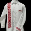 Guayabera en lino, con una tira bordada a mano de San Antonino