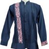 Guayabera en lino, con una tira bordada a mano de San Antonino