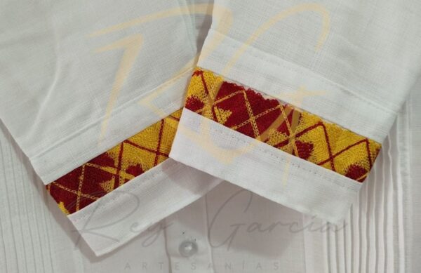 Guayabera en lino, con pechera de cadenilla del Istmo de Tehuantepec - Imagen 4