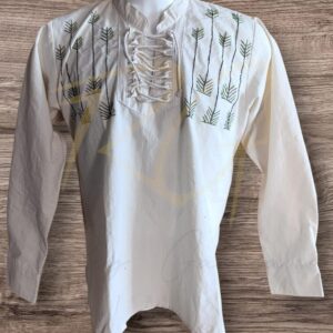 Camisa de manta con magueyes bordados a mano