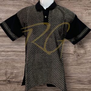 Playera tejida en telar de pedal, con labrado de panal