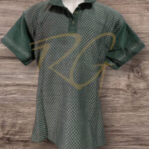 Playera tejida en telar de pedal, con labrado de panal