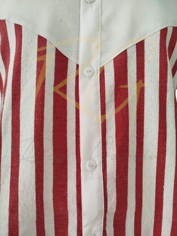 Camisa en lino, en combinación con tejido de  telar de pedal - Imagen 2