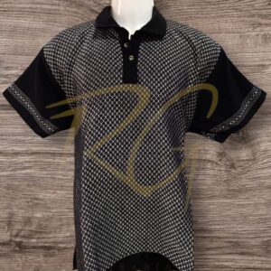 Playera tejida en telar de pedal, con labrado de panal