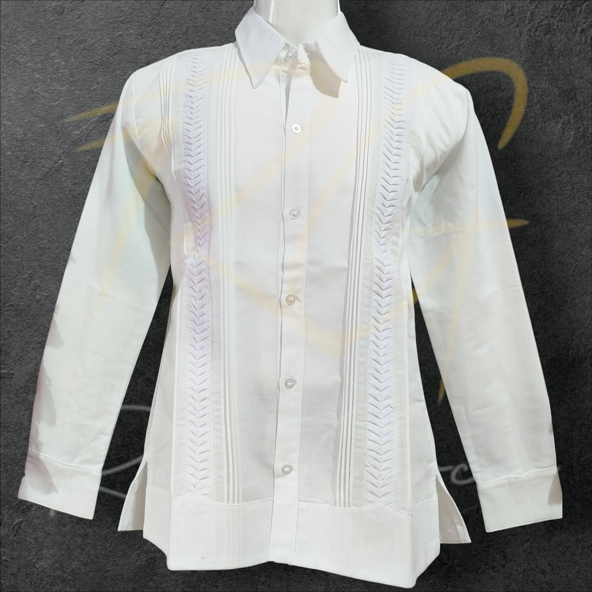 Guayabera ejecutiva en lino, con aplicaciones de espiga - Imagen 2