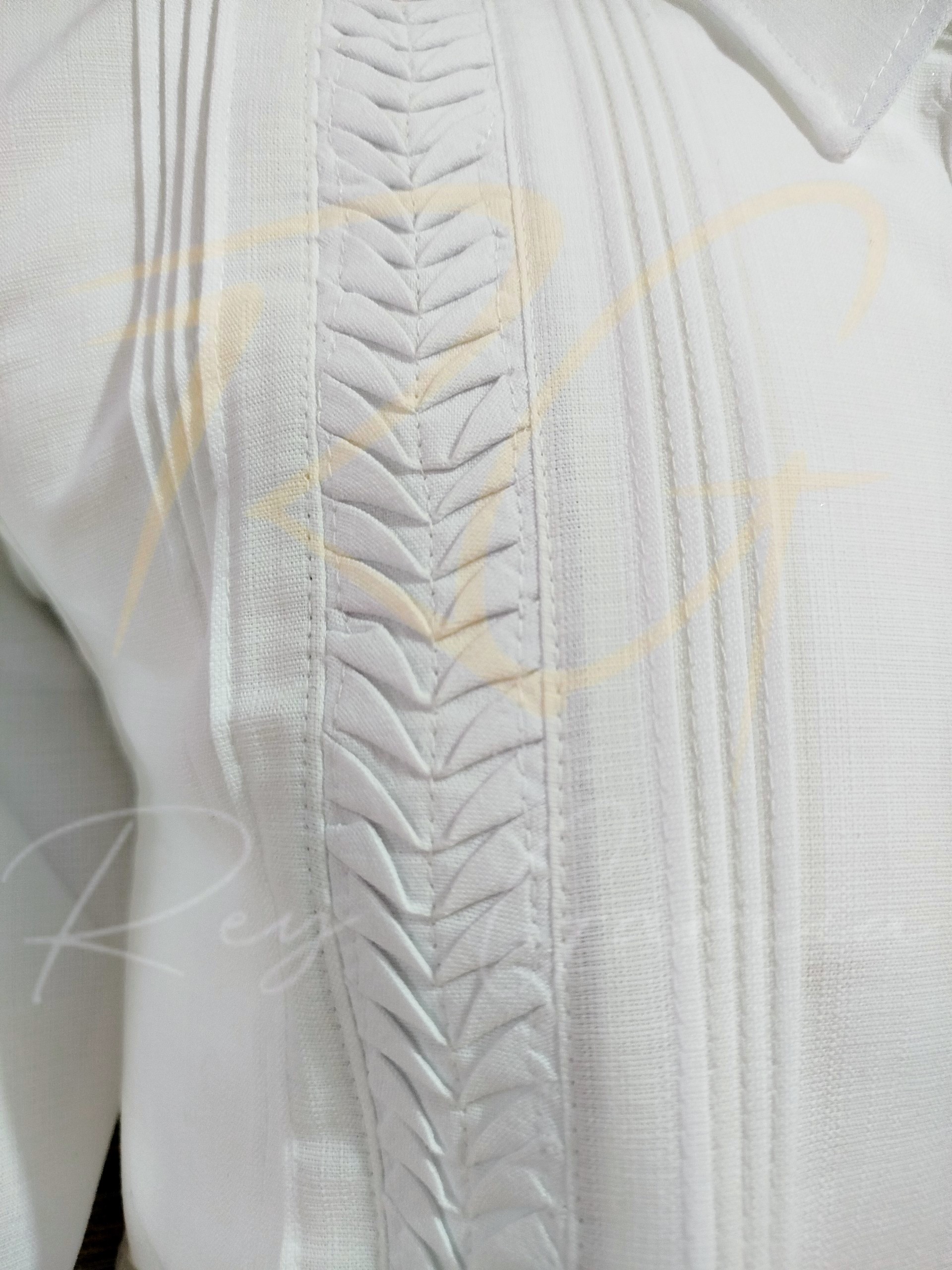 Guayabera ejecutiva en lino, con aplicaciones de espiga - Imagen 3